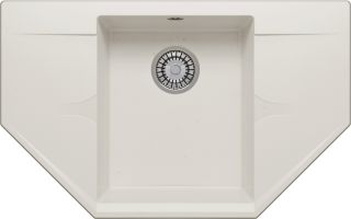 Мойка кухонная Polygran RIFF-800 белый хлопок 679092